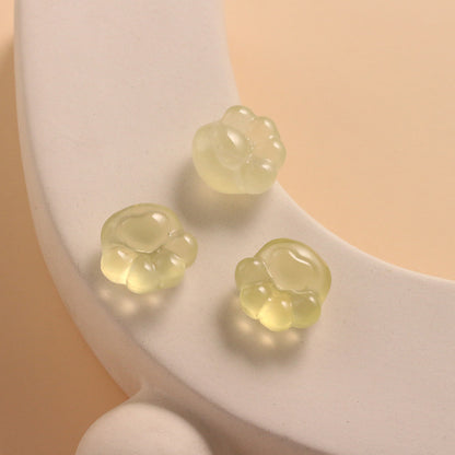 Lemon Citrine Bear Paw Loose Beads