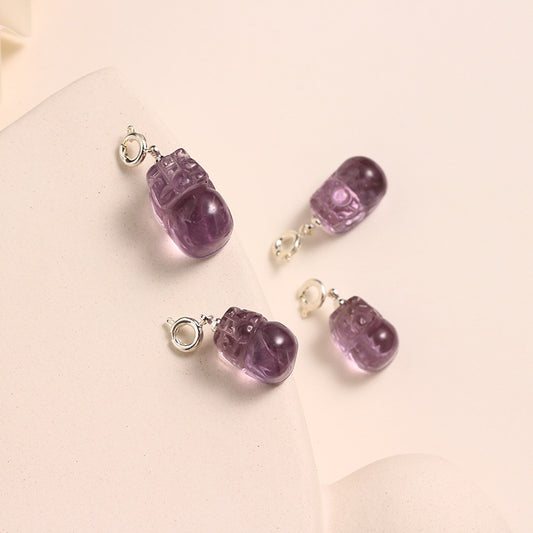 Natural Amethyst Pixiu Pendant Lucky