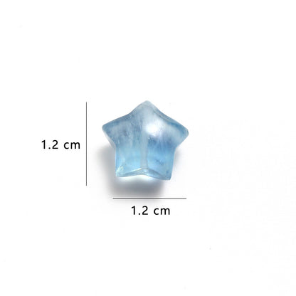 Natural Aquamarine Five-pointed Star Loose Beads