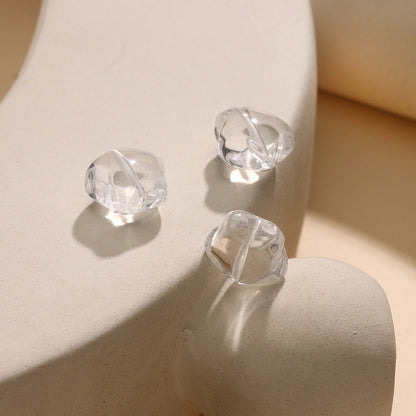 Pure Natural White Crystal Star Bracelet Beads