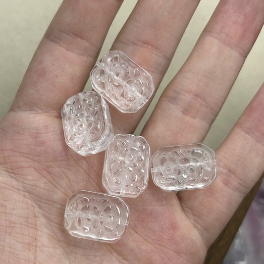 Pure Natural White Crystal Flower Tag Accessories