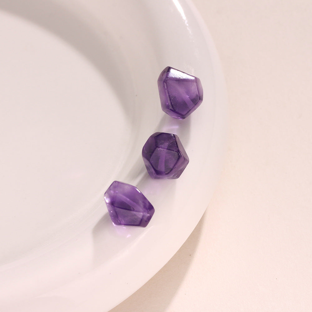 Natural Amethyst with Rough Stone Carvings