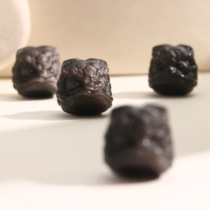 Natural Silver Obsidian Lion String Decoration