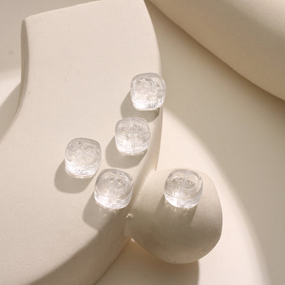 Natural White Crystal Zakiram Loose Beads Non-dyeing DIY Bracelet Braided Rope Material