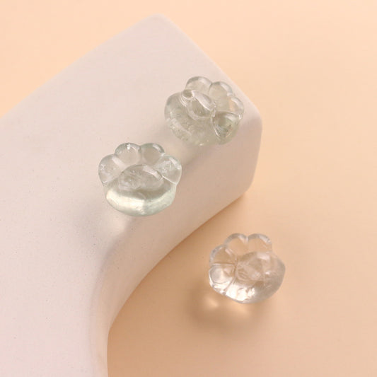 Pure Natural Green Crystal Bear Paw Pendant