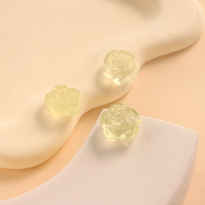 Lemon Citrine Rose Carving No Dyeing