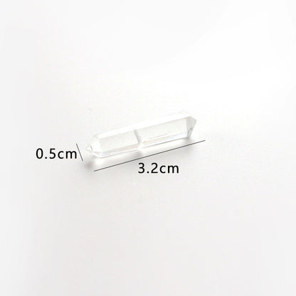 Double Pointed White Crystal Loose Beads Energy Stone Purification
