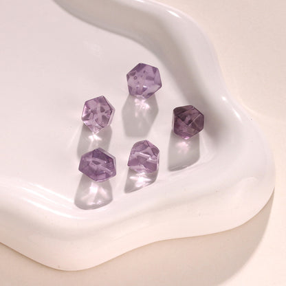 Natural Lavender Amethyst with Octagonal Bucket Beads