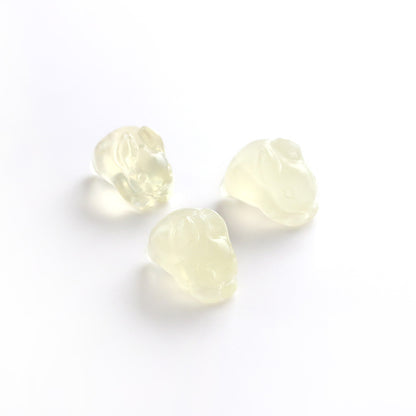 Natural Lemon Citrine Rabbit Carving, No Dyeing