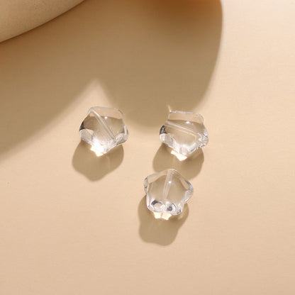 Pure Natural White Crystal Star Bracelet Beads
