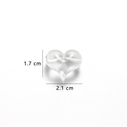 Pure Natural White Crystal Love Peach Shape Without Dyeing