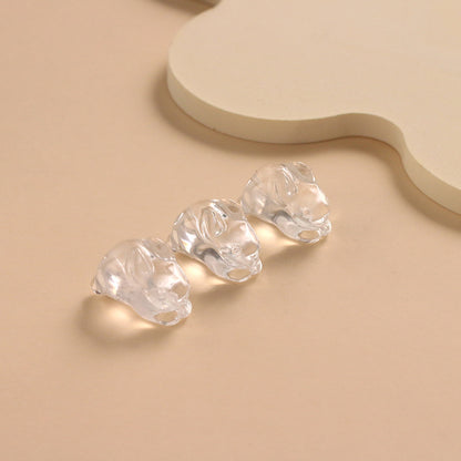 White Crystal Rabbit Carving No Dyeing