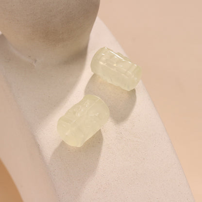 Natural Lemon Yellow Water Wafer Bucket Beads Loose Parts