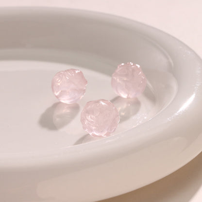 Natural Powder Crystal Ball Fox Loose Beads