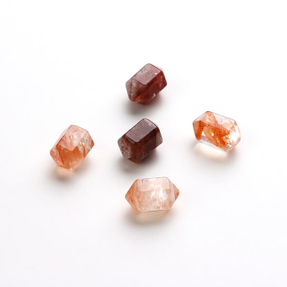 Natural Red Glue Flower Double Pointed Bucket Beads No Optimization Glue Flower Crystal