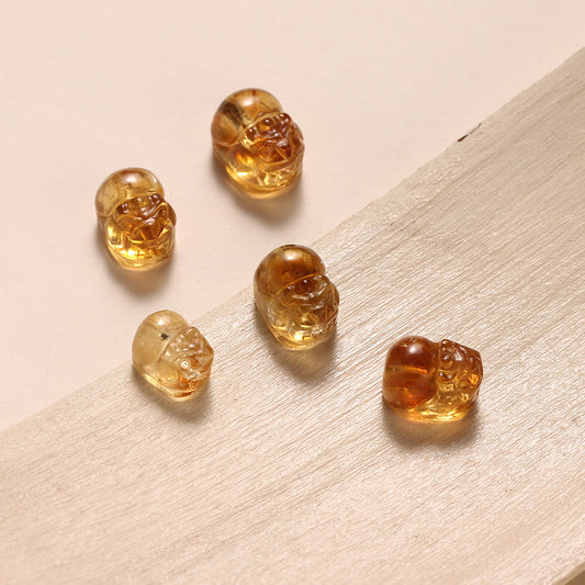 Natural Huangta Crystal Pixiu Lucky Transshipment Jewelry Beads