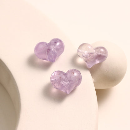 Natural Lavender Amethyst Love Peach Shape Non-dyeing