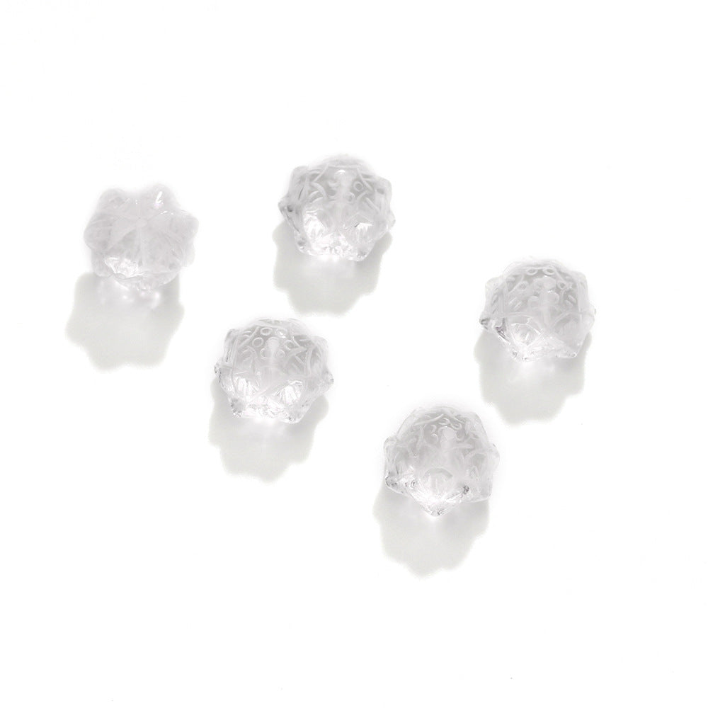 Natural White Crystal Lotus Loose Beads