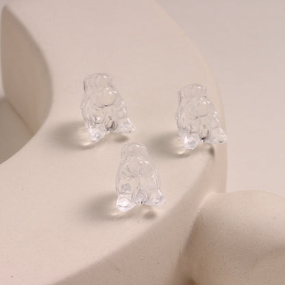 Natural White Crystal Faucet Engraving Loose Beads