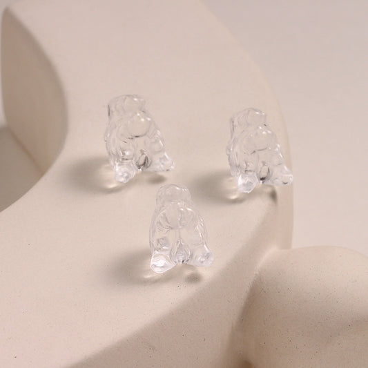 Natural White Crystal Faucet Engraving Loose Beads
