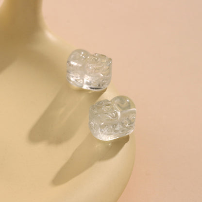 Natural Green Crystal Pixiu Loose Beads