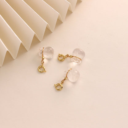 Natural White Crystal Money Bag Dripping Pendant Lucky No Dyeing Beads