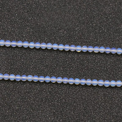 Natural Crystal Agate 2mm Round Beads