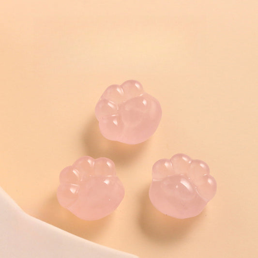 Pure Natural Powder Crystal Bear Paw Beaded Non-dyeing