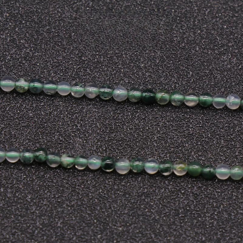 Natural Crystal Agate 2mm Round Beads
