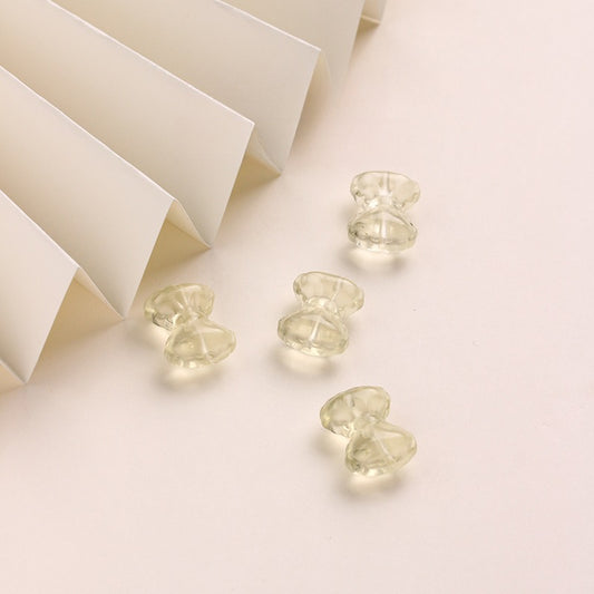 Pure Natural Lemon Citrine Bow Accessories No Dyeing Handmade