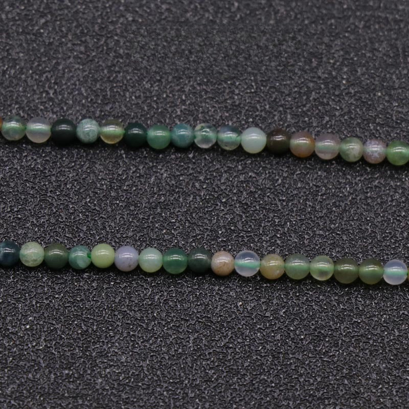 Natural Crystal Agate 2mm Round Beads