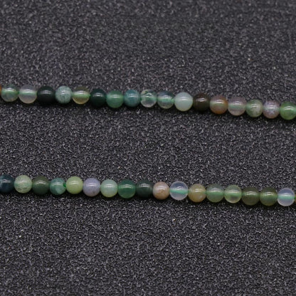 Natural Crystal Agate 2mm Round Beads