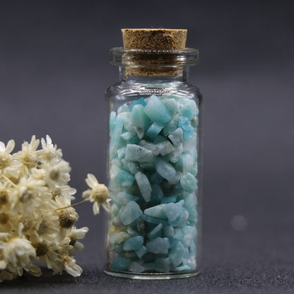 Jade Crystal Agate Gravel Wishing Bottle