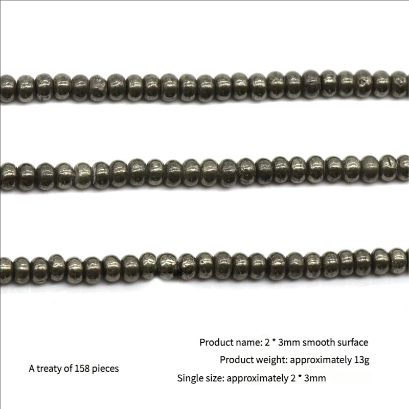 DIY Handmade Jewelry Accessories Material Pyrite Cut Flat Beads