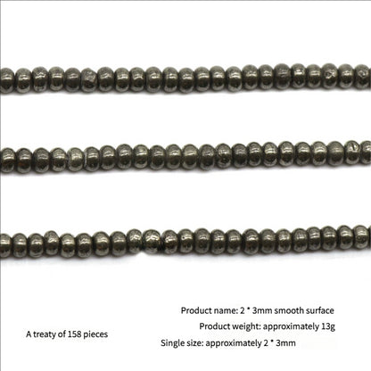 DIY Handmade Jewelry Accessories Material Pyrite Cut Flat Beads