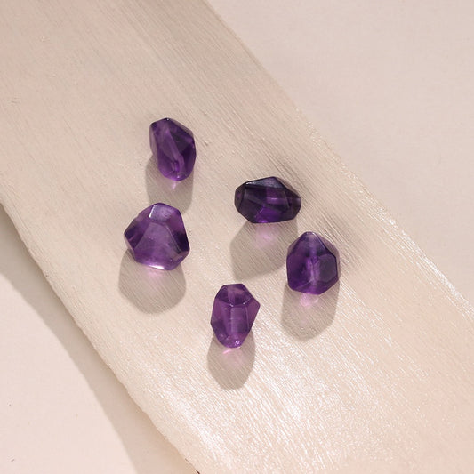 Natural Amethyst with Rough Stone Carvings