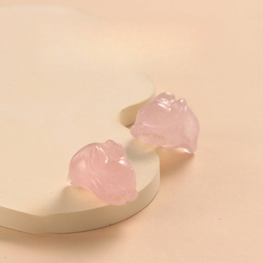 Natural Powder Crystal Rabbit Engraving No Dyeing