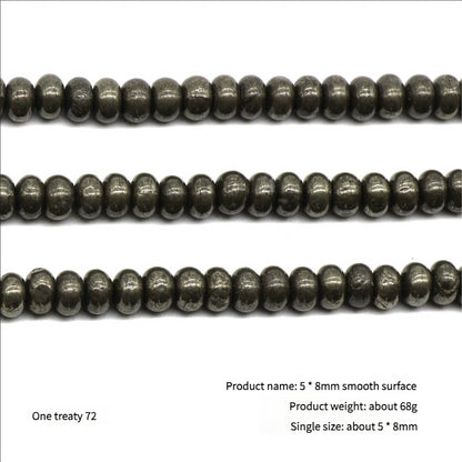 DIY Handmade Jewelry Accessories Material Pyrite Cut Flat Beads