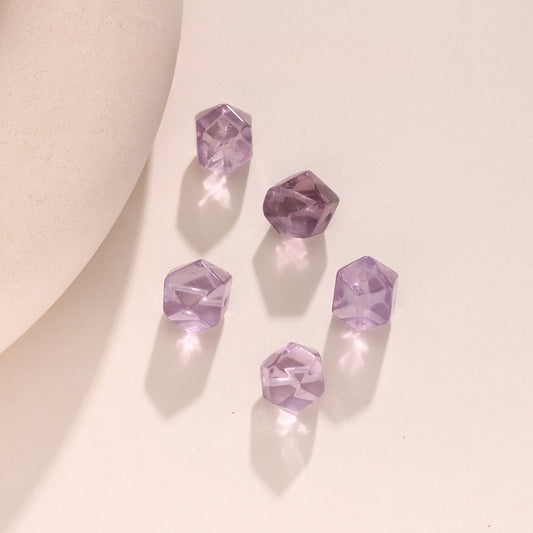 Natural Lavender Amethyst with Octagonal Bucket Beads